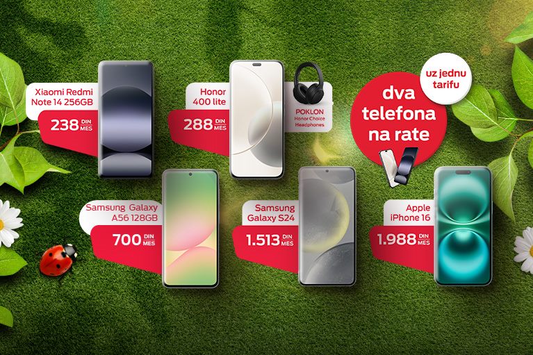 Kupi dva telefona uz jedan ugovor na 48 rata | mts Tvoj svet