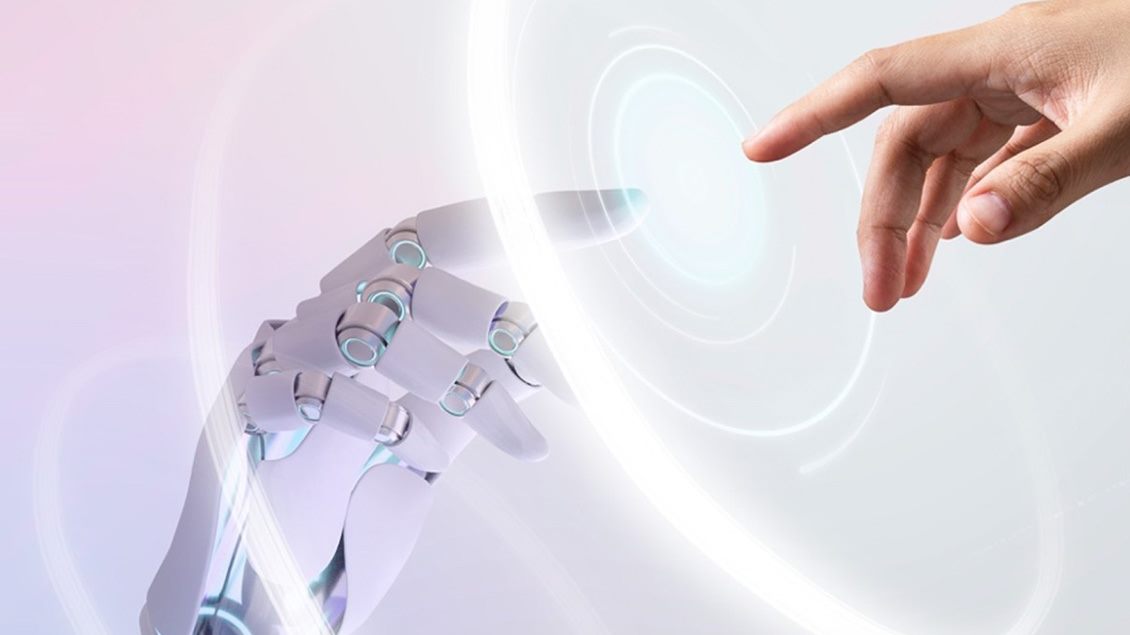 Kvantno-računarstvo, dodir ljuske ruke i ruke robota