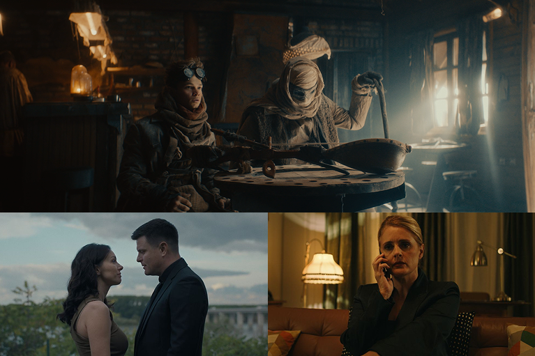 Tri dramske scene: sveštenik, roditelji sa bebom i ulaz u školu.