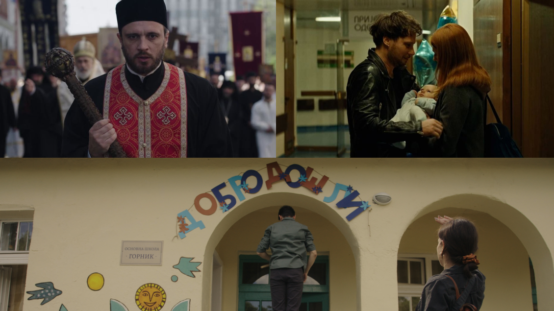 Tri filmske scene: postapokaliptična, romantična i poslovna.