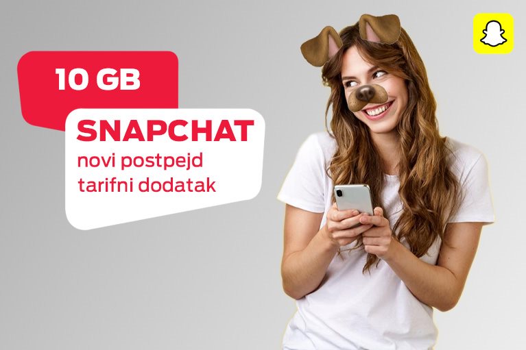 Snapchat postpejd dodatak – 10 GB interneta za Snapchat