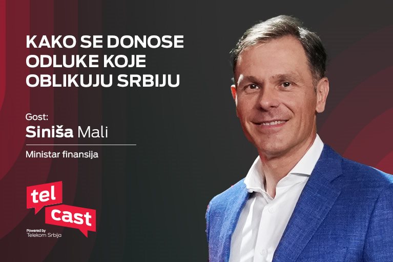 Siniša Mali, ministar finansija Srbije, gost nove epizode Telcasta.