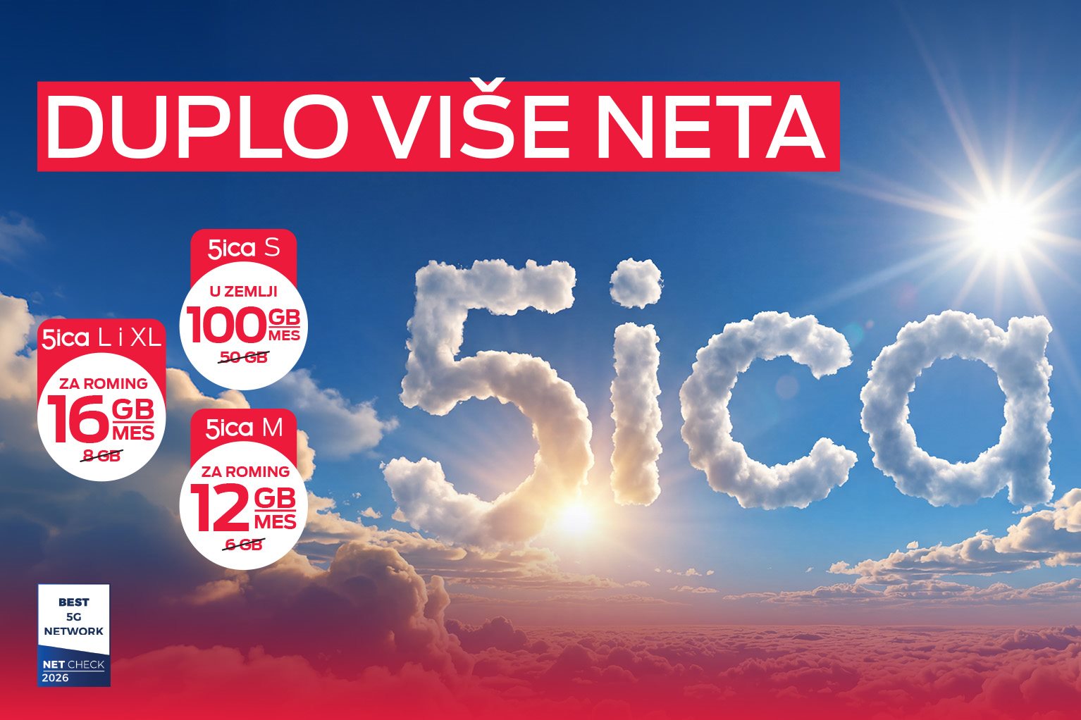 Duplo više neta u romingu.
