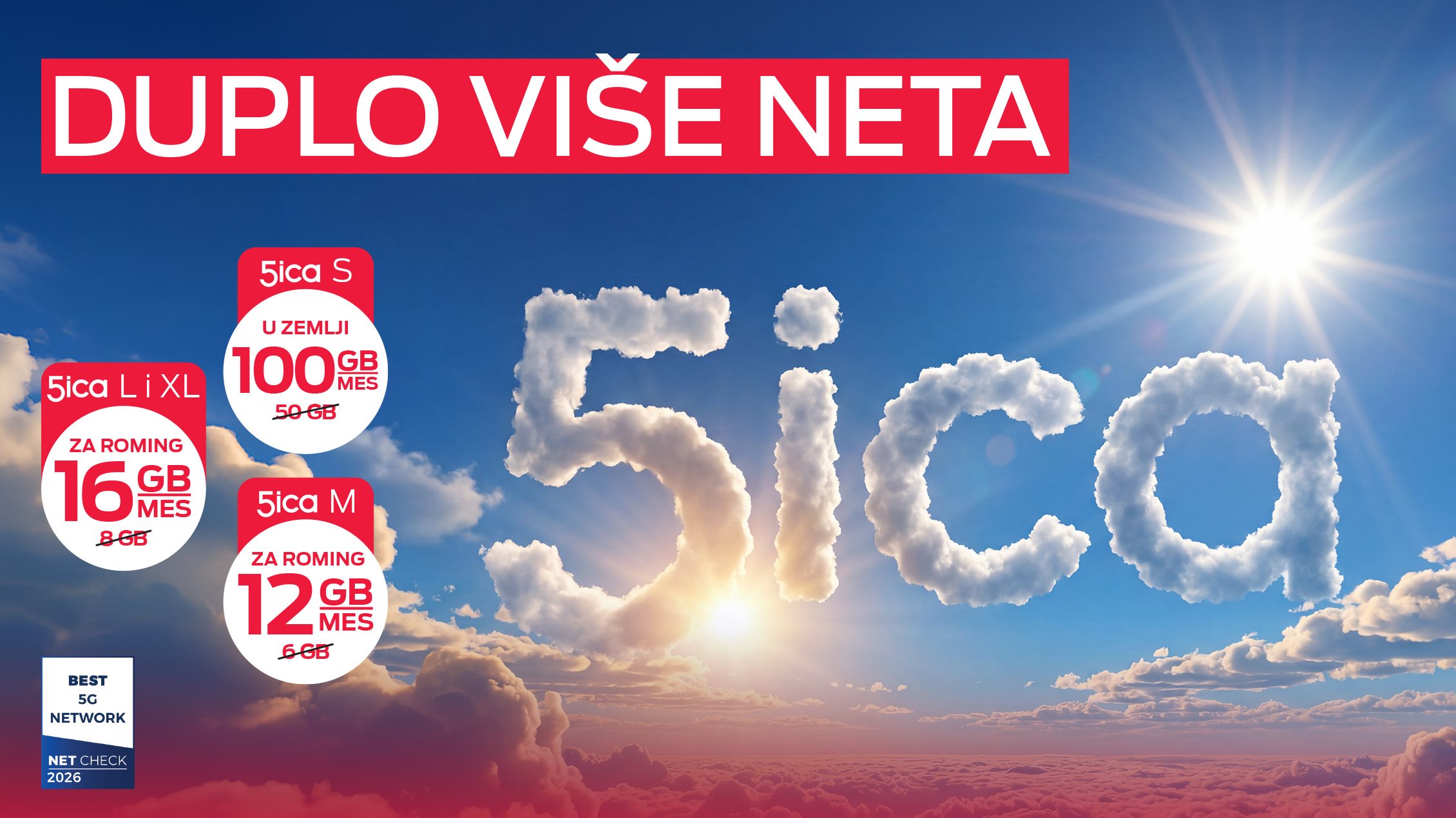 Duplo više neta u romingu.